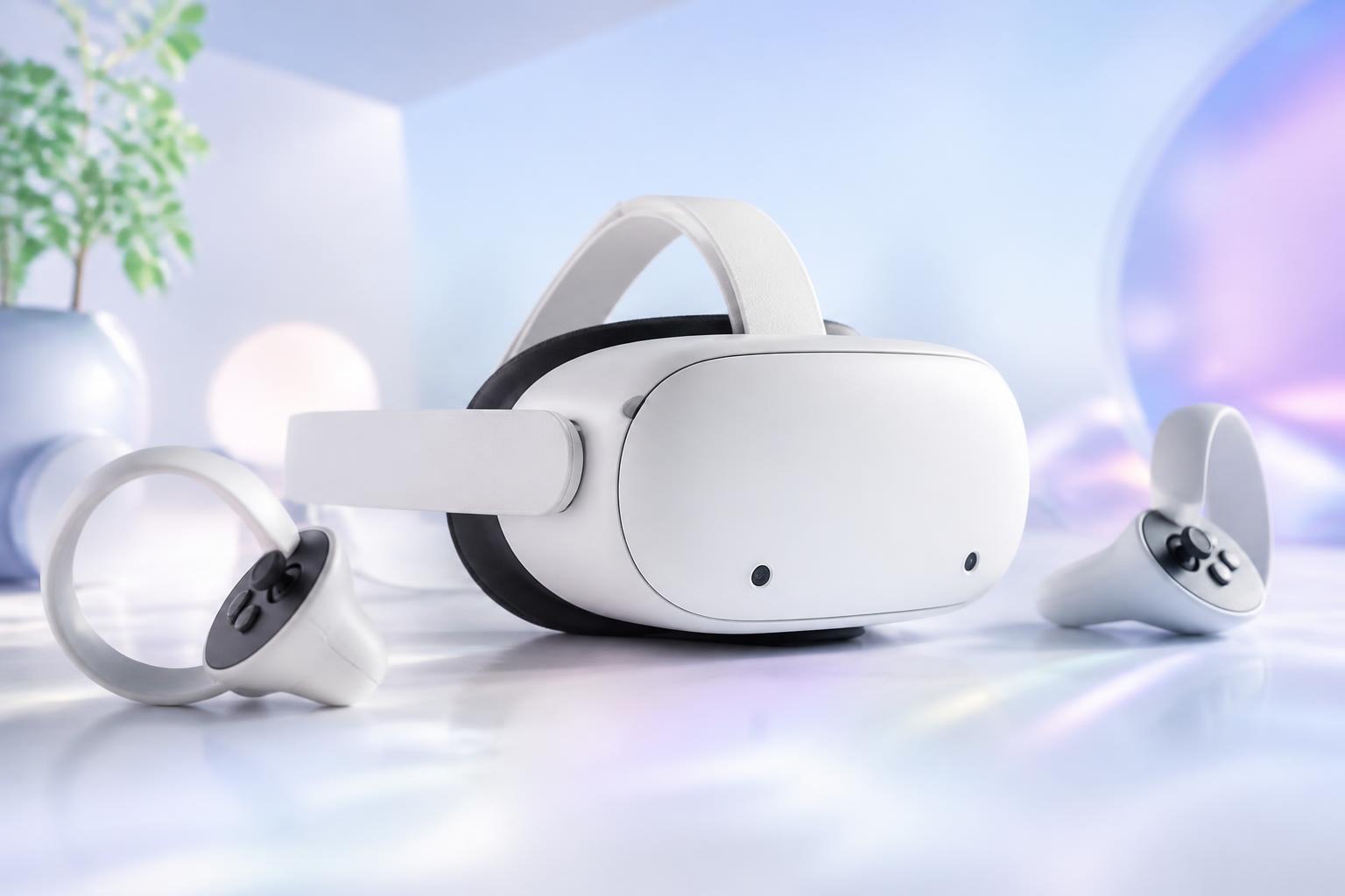 VRヘッドセットをテーマにしたイメージイラスト